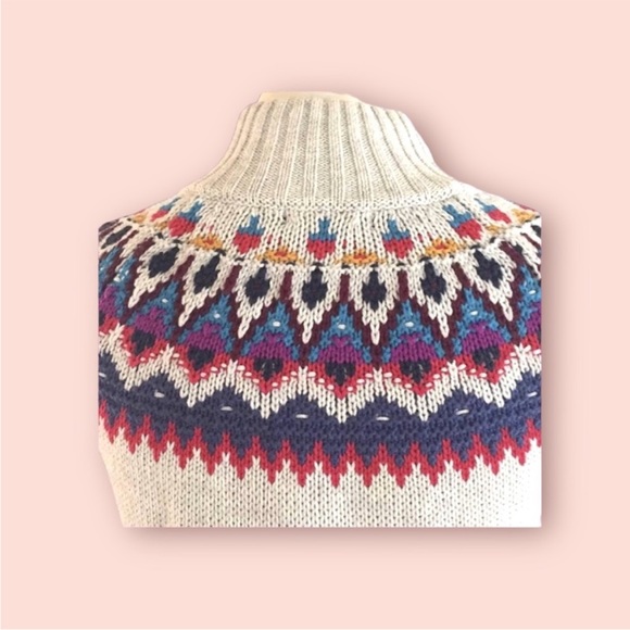 Chaps Colourful Knit Sweater Zip Up Cardigan Coat Women’s - Picture 4 of 11